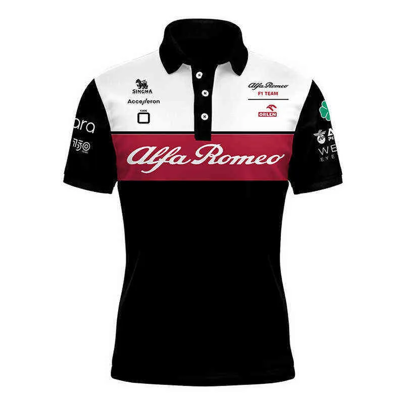2022 Polo masculin F1 Formule 1 Alfa Romeo Team 2019 Sauber Racing Raikkonen Fashion Women Summer T 5xl2