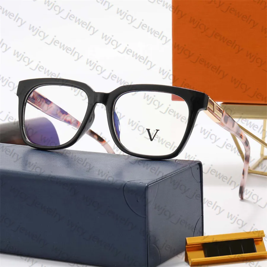 Очки Goggle Дизайнерские солнцезащитные очки Простые очки Оптические без ближнего света Модные 4 цвета Полный кадр Прямоугольные буквы для Man246u
