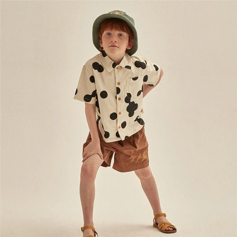 Enkelibb rekommenderar starkt barn unisex sommar t shirt kort ärm tecknad mönster märke designer kläder toppar pojke casual 220426