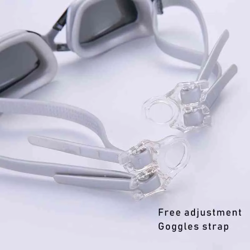 Profesjonalne Wodoodporne Platerowanie Clear Double Anti-Fog Gogle Pływanie Okulary Anti-UV Mężczyźni Kobiety Okulary Nurkowanie Googles G220422