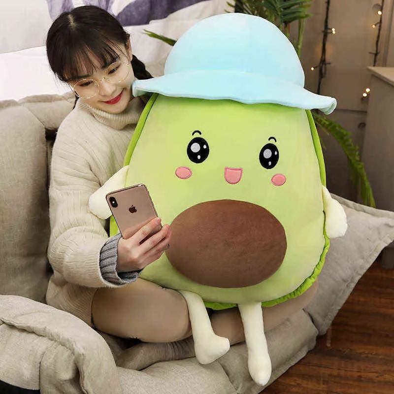 Cm Große Cartoon Avocado Plüsch Spielzeug Gefüllte Puppe Kawaii Kissen Weiche Kinder Weihnachten Geschenk Mädchen baby Kinder J220704