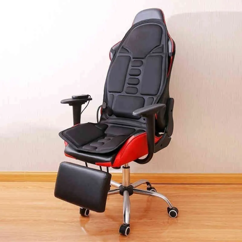 Cadeira de carro multifuncional para massagem corporal tapete de calor capa de assento almofada para dor no pescoço almofada de apoio lombar massageador nas costas H220428318U