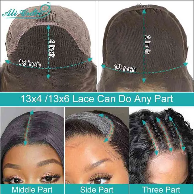Ali Grace Body Wave Lace Front Wig 30 Inch Human Hair Wigs for Women Brazilian Preplucked 2206229631379
