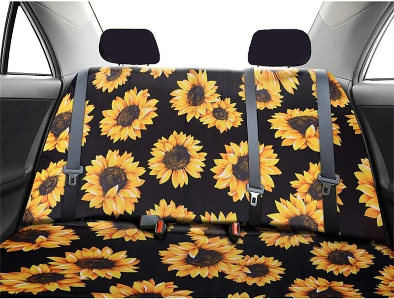 Full Set Car Front Back Seat Cover Custom Your Image Cover Cozy Elastic Protect Sheet Universal Drop 220607
