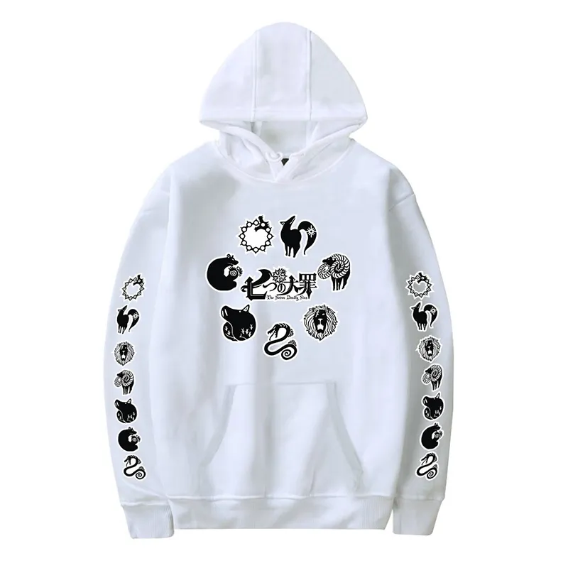 Japan Anime Sieben Todsünden Muster Hoodie Männer Sweatshirt Frühling Herbst Harajuku Mit Kapuze Abenteuer Manga männer frauen Kleidung 220402