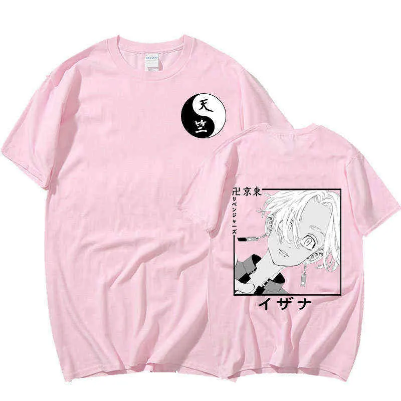 Hommes Femmes T-shirt Tops Tokyo Revengers T-shirt Kurokawa Izana T-shirt Anime Manga T-shirt Vêtements Coton Surdimensionné Tops G220512