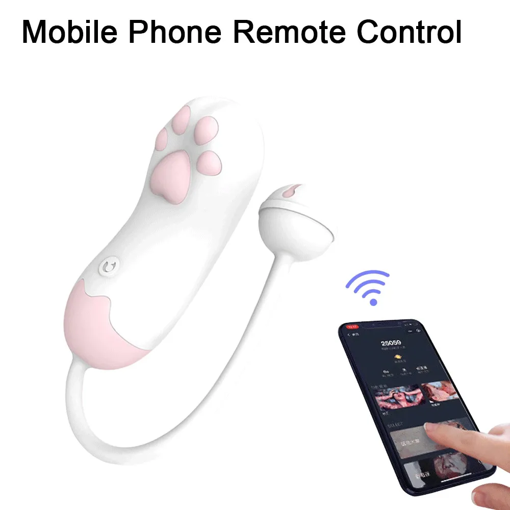 APP Wireless Vibratore Vagina Ball G-spot Clitoride Stimolatore Jumping Egg Masturbazione femminile Cat Paw Palm Love giocattoli sexy