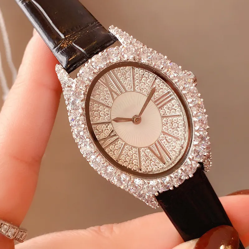 Montres en diamant pour femmes, mouvement à Quartz, montre-bracelet De mode 36mm, classique, pour dames d'affaires, Montre De Luxe221J