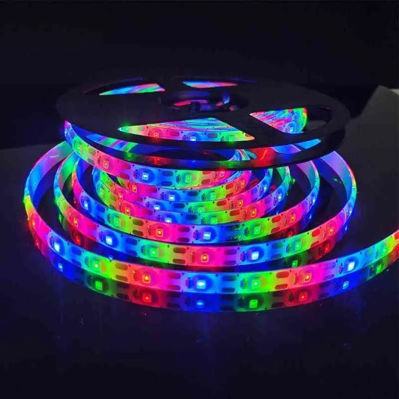 Solar Power M Strip Light Outdoor Rgb Flexible Lighting Ribbon Tape Waterproof led Strip Backlight Garden Decor J220531