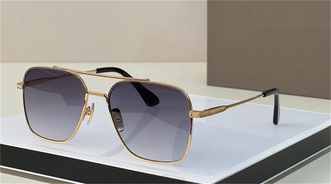 Солнцезащитные очки 07 Мужчины дизайн металлических винтажных очков в стиле моды квадратная рама UV 400 объектив с Case Top264G