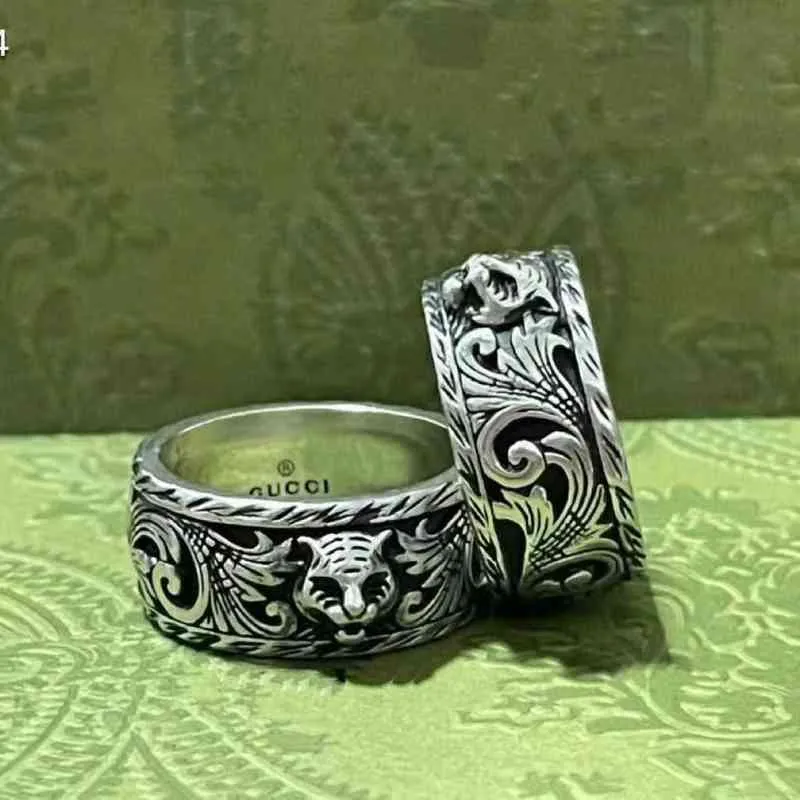 bijoux de créateur bracelet collier bague Accessoires Sterling Bague en céramique vieux couple amour intrépide serpent anneau tête Elfe