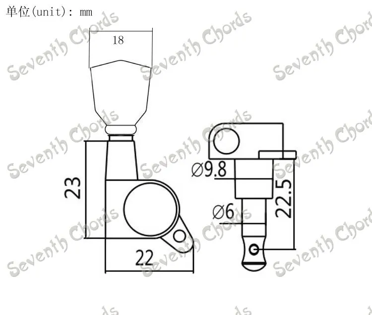 Набор 6R Gold Conline Guitar Tuning Pegs Tuners Machine Heads для замены электрогитары