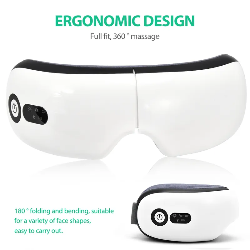 Eye Massager Smart Airbag Vibration Care Instrument Komprimera stöd Bluetooth Trötthetsmassageglas 220908