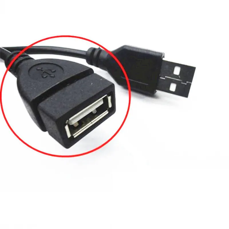 1M USB 2.0 تمديد كابل Super Speed ​​USB ذكر إلى سلك مزامنة البيانات الإناث لموصلات الكمبيوتر