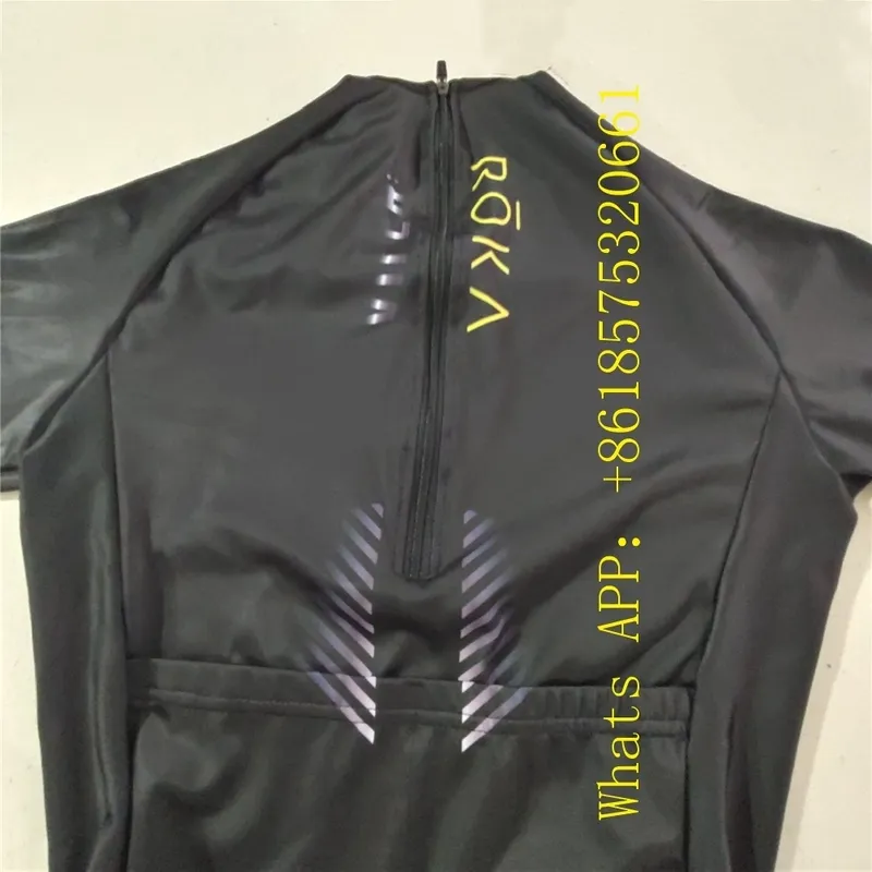 Roka Back Reißverschluss Herren Radsport Skinuit Triathlon Trisuit Kurzarmgeschwindigkeitsanzug MAILLOT CICLISMO RUNDE Kleidung 2206207229745