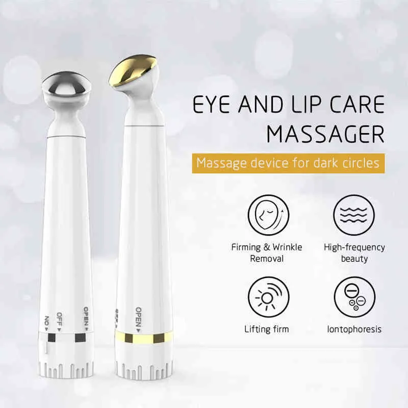 Face Care Devices Mini Electric Vibration Oogmassager Anti Aging Wrinkle Dark Circle Removal Rejuvenation Facial Slimming Lifting Massagestick 0727
