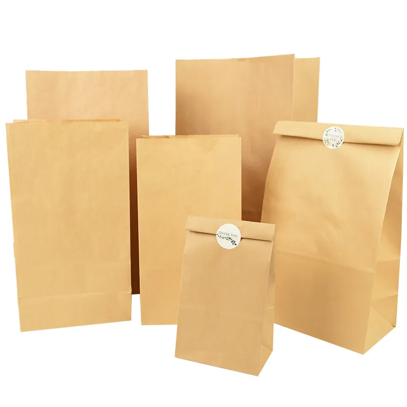 Kraft Paper Bags Presente embalagem de biscoito Candy Food Cookie Skin