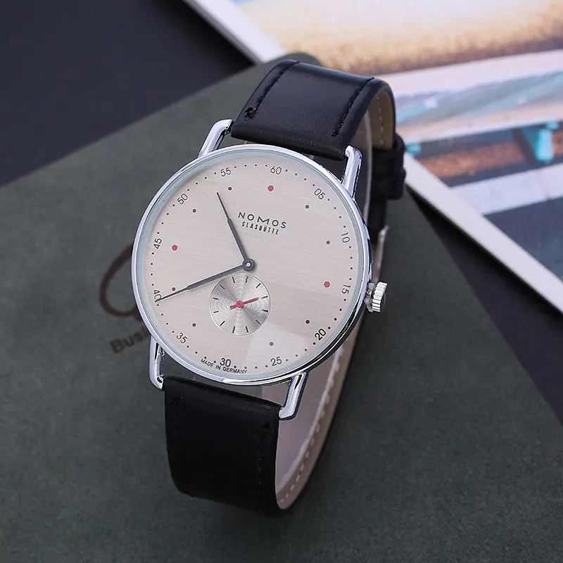 Two-Needle Half-Quartz Watch European and American Temperament Watch Nomo Stock Supply kan anpassas Trend Importerad Movement306T