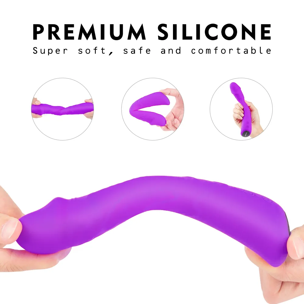 Wibrator z miękkim dildo seksowne zabawki dla kobiet 9 tryby Magiczna różdżka łechtaczka anal masażer samica masturbatora pochwy Produkty erotyczne dla dorosłych