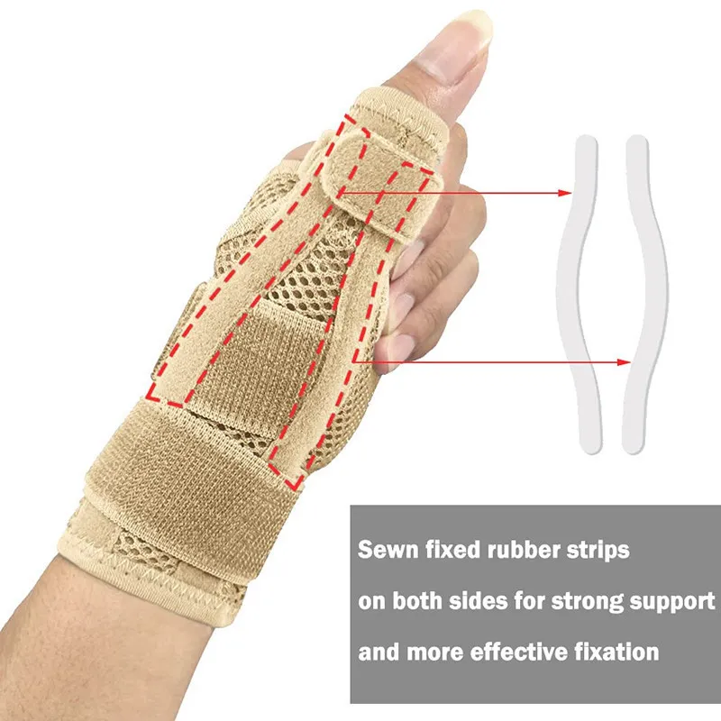 Esnek Splint Bilek Başparmak Destek Tendonit Artrit için Destek Brace Nefes Alabilir Başparmak Koruyucusu Koruma Sağ ve Sol El 220812