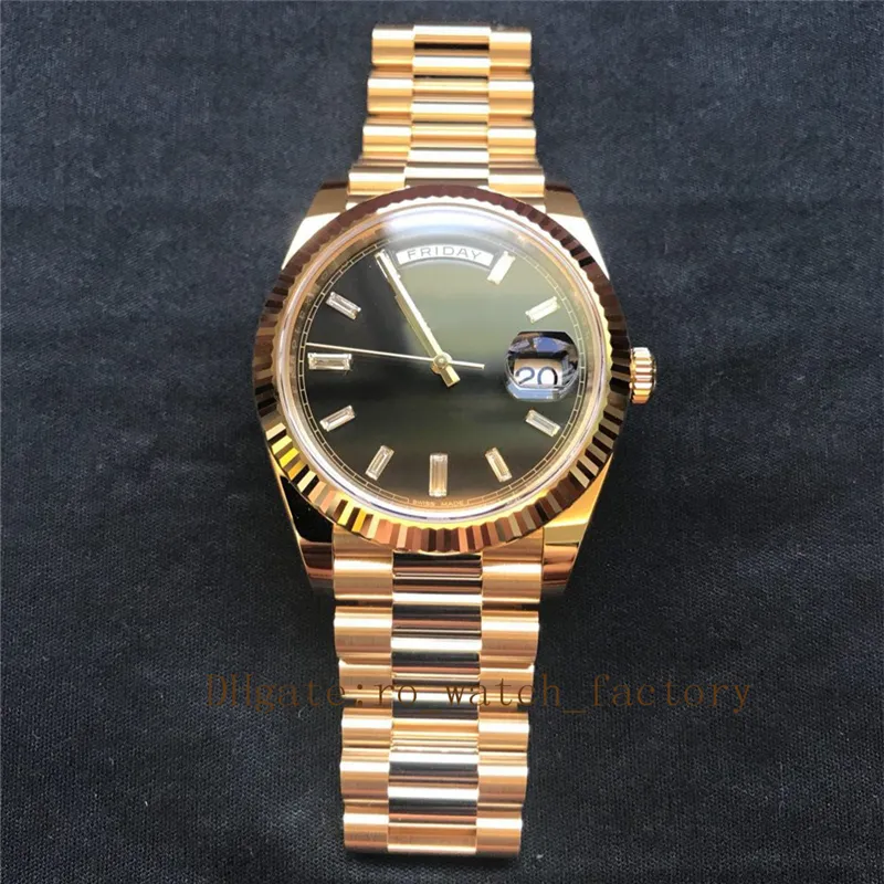 Men Papers Top Quality Watch BP Maker 40mm Day-Date President 18k Yellow Gold Asia 2813 Movement Automatic Men's Watches218S