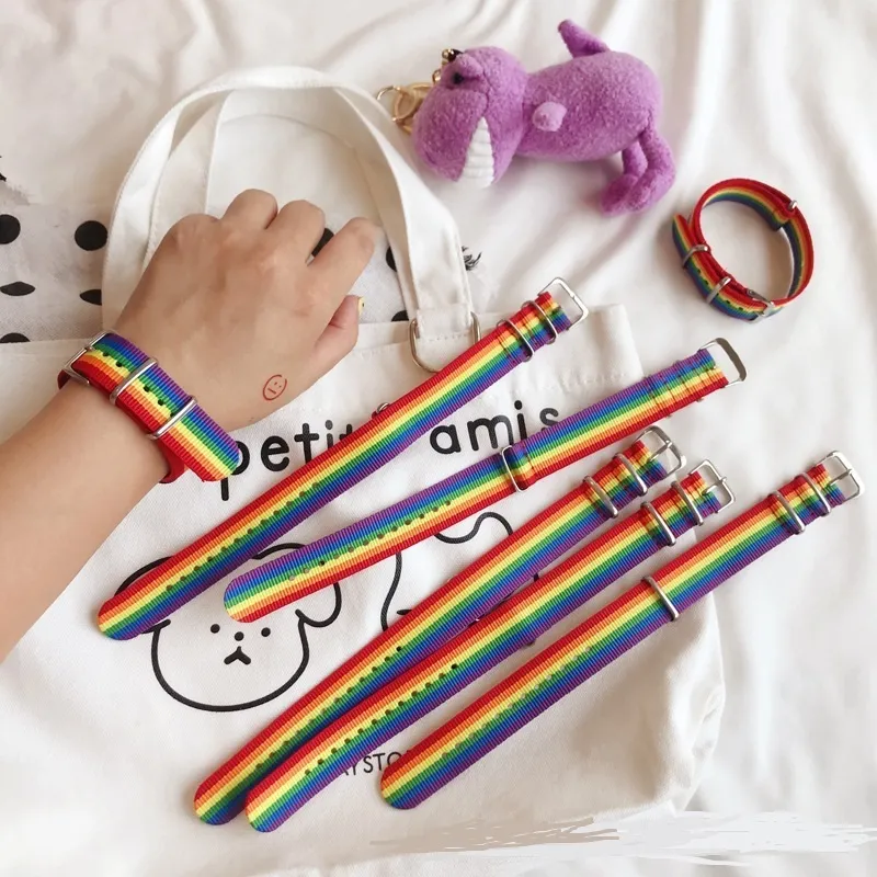 LGBT Rainbow Bracelet Love Lesbian Gay Pride Wristband Genderqueer Bisexual Pansexual Asexual 220414343g