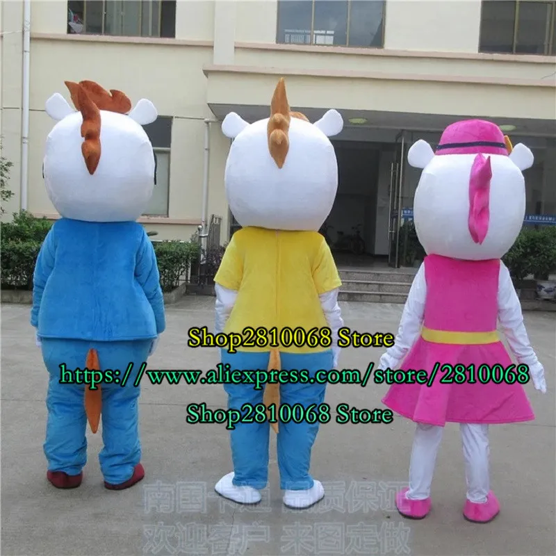 Costume de poupée de mascotte Costume de mascotte de cheval de haute qualité Dessin animé Anime Taille adulte Fête d'anniversaire Mascarade Halloween Spectacle de Noël 1232