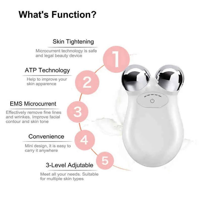 Face Lifting Massage EMS Massager jawline Electric Roller Facial Slimming Beauty Skin Care Lift Devices 220512