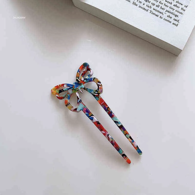 Fashion Clip Women Colorful Butterfly Shape pin Girls Accessories Clips Hair Sticks Headwear New AA220323