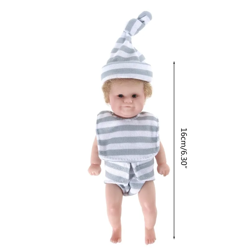 Simulerad spädbarns återfödd julklapp baby tidiga pedagogiska leksaker med delikat klänning silikon gjord av relax leksaksflicka 220707
