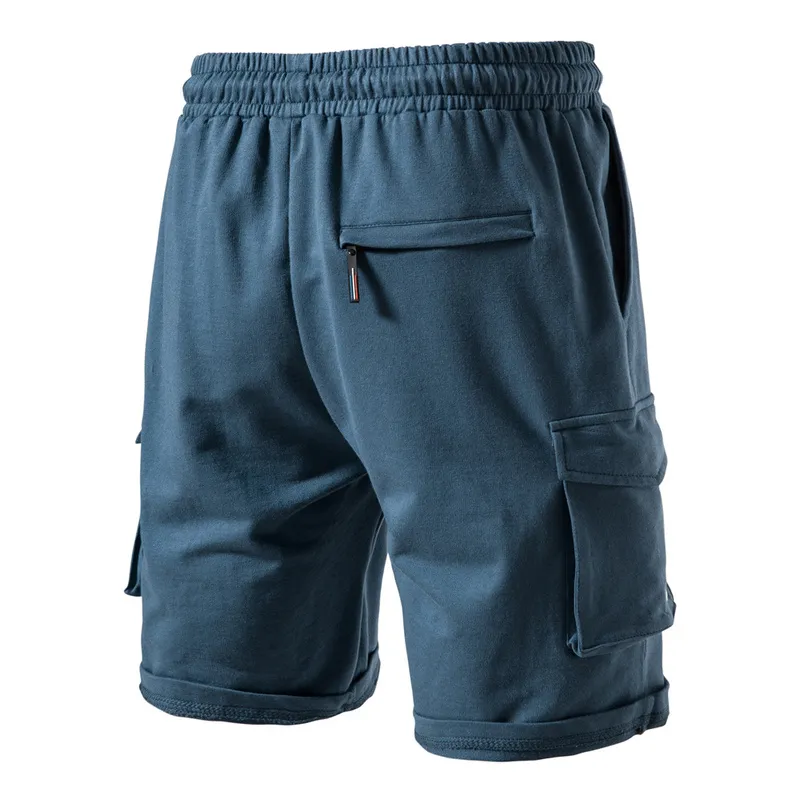 AIOPESON Taschen-Shorts für Herren, 100 % Baumwolle, lässig, Sport, kurze Hose, Stretch-Taille, Qualität, Sweatshorts, Sommer, S 220715
