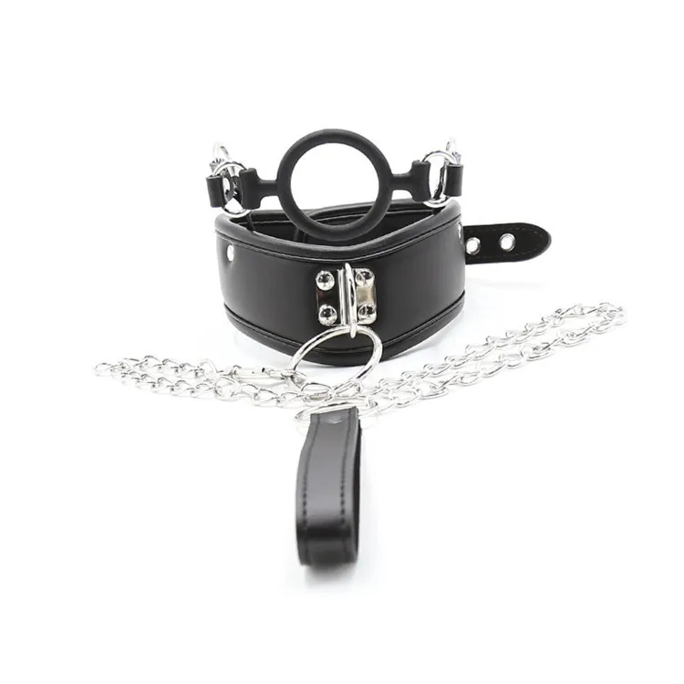 Collier sexy en cuir cou avec laisse et retenue fétiche esclave BDSM Bondage accessoires ensemble jouet adulte pour Couple