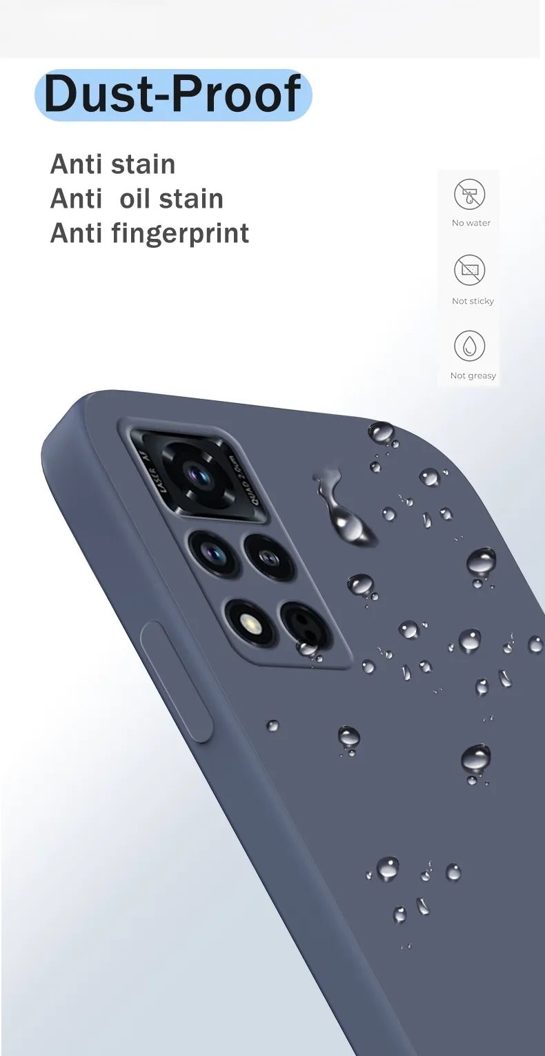Case di telefono a silicone liquido quadrato di lussuoso bordo il bordo Huawei Hono