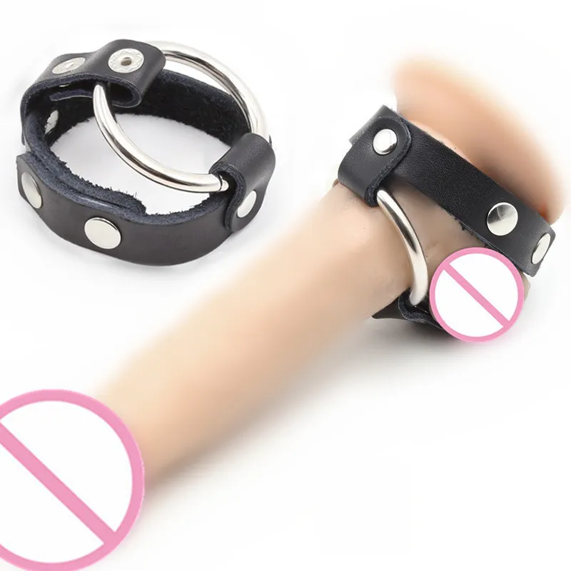 Кожаные кольцевые жгуты рукава рукава мошонки для яичков сексуальные игрушки для мужчин для взрослых игр с регулируемым jj bondage sterbe penis