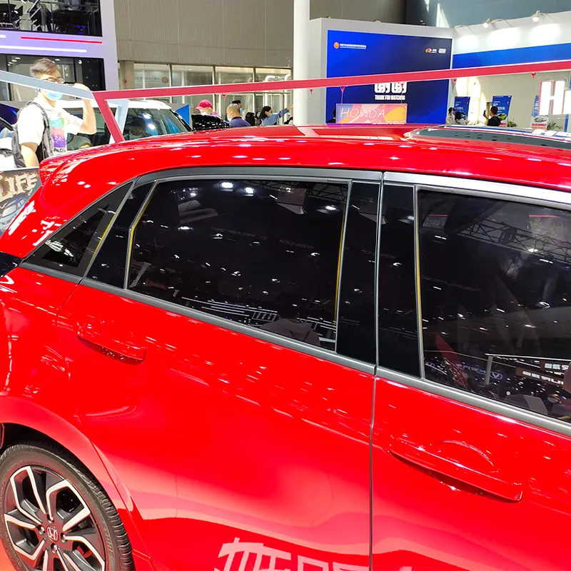 Autocollant de pilier central de fenêtre de voiture, 6 pièces, garniture en PVC, Film anti-rayures pour Honda FIT JAZZ GR3 GK5 2014-présent, accessoires externes