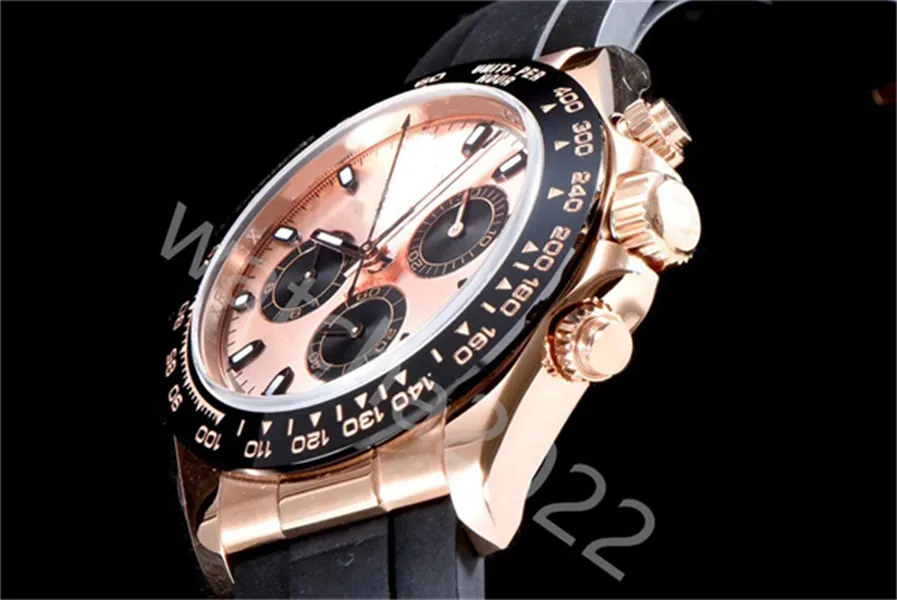 ZP Factory Custom Swiss Cal Watch Mouvement Homme 116515LN Or Rose Cosmograph Chocolat Oysterflex Designer Strap 116515 Su219S