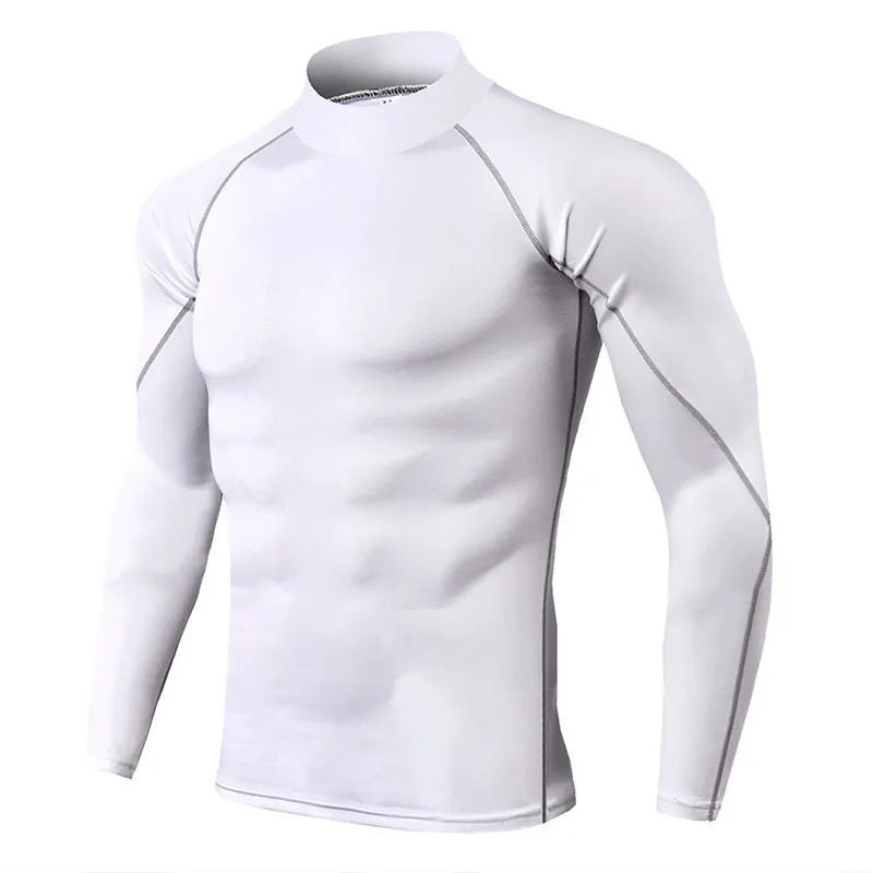 Thermal Underwear For Men High Collar Camiseta Termica Sport Thermo Shirt Quick Dry Compressed Underwear Clothes Men Bielizna 220817