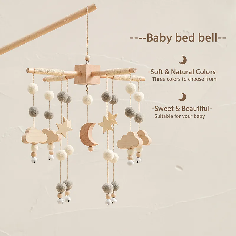Детская гремучая мобильная кроватка мобильная клетчатая держатель игрушек вращающийся мобильный кровать колокол музыкальная коробка проекция 0-12 месяцев рожденных младенческих подарков 220428