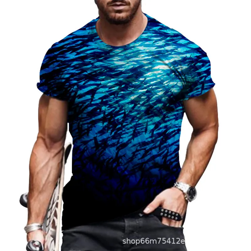 Personalized Short Sleeve Mens 3D Digital Printing Mens TShirt Summer Oversized O Neck TShirt Male Fashion Tops Tees 220607