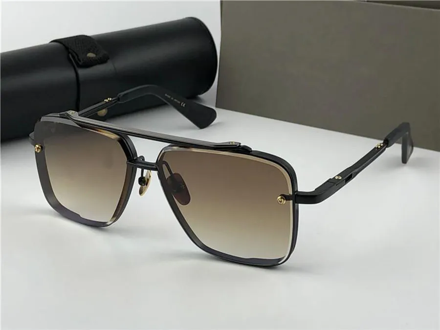 okulary okulary przeciwsłoneczne głowica damska luksusowe mężczyzn wysokiej jakości kwadratowe metalowe okulary przeciwsłoneczne Mach sześć dużych dużych owalnych gogle Driv281Q