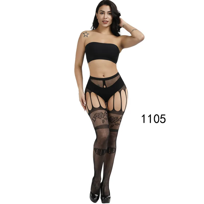 Calze erotiche con reggicalze donna Collant a rete Taglie forti Calze autoreggenti Lingerie sexy 220516