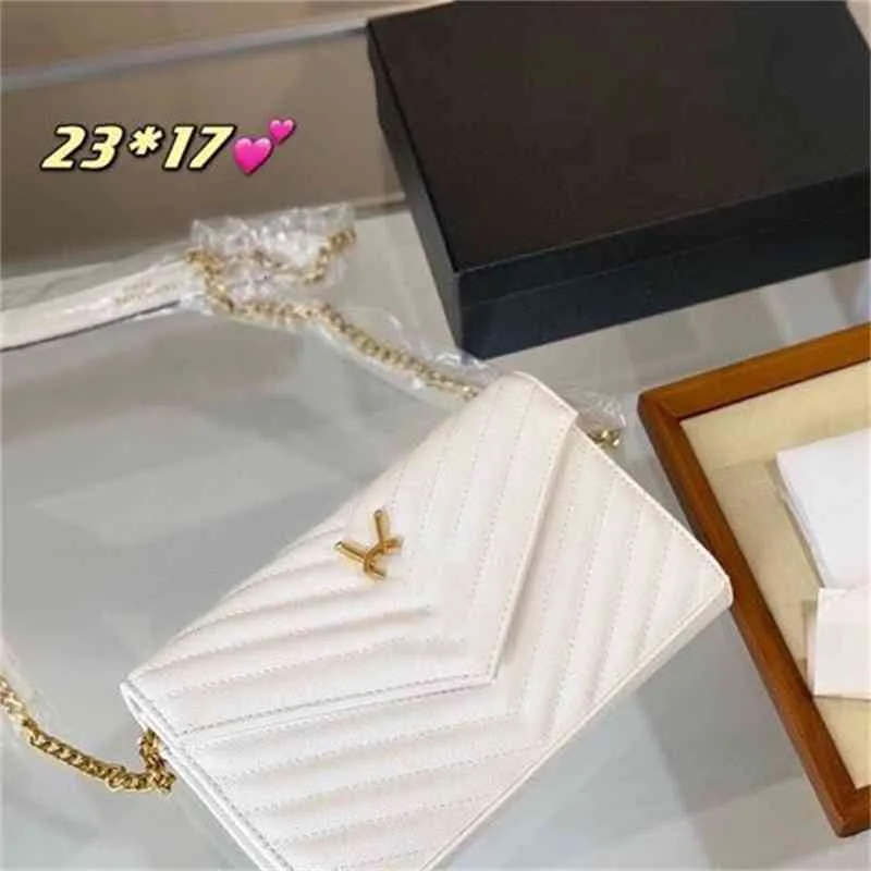 Дизайнерские сумки Большая сумка 2022 Новая женская линия вышивки Ling Ge Маленькая квадратная текстура Цепочка в иностранном стиле Модная сумка-конверт на одно плечо Msenger