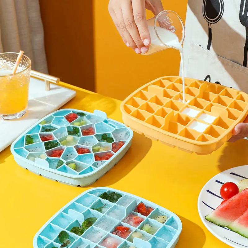 Ice Cube Tray 36 Grids DIY Silicone Mold Kitchen Cream Maker Storage Container Lattice Box Making Mould Artifact 220509