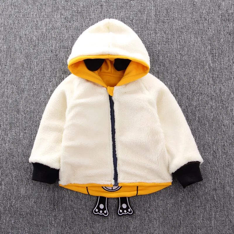 Jackets Baby Boys Jacket Kids Winter Thick Coats Toddler Velvet Warm Cotton Hoodies Coat Children Casual Outerwear 14 Y Infant Clothing 220826