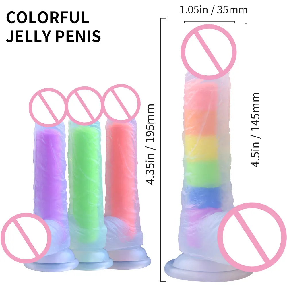 VETIRY Simulation Penis G-spot Orgasm Female Masturbation Strong Suction Cup Anal Butt Plug Soft Jelly Dildo sexy Toys for Woman