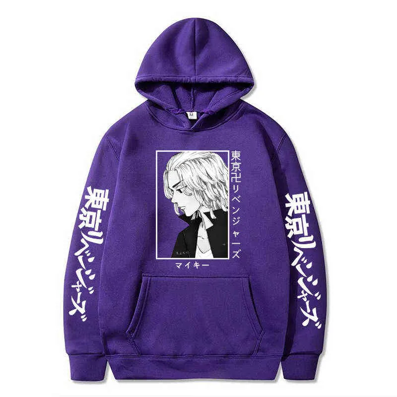 Hot Tokyo Revengers Hoodie Anime Manjiro Sano Graphic Hoodie för män sportkläder cosplay kläder pullover g220429