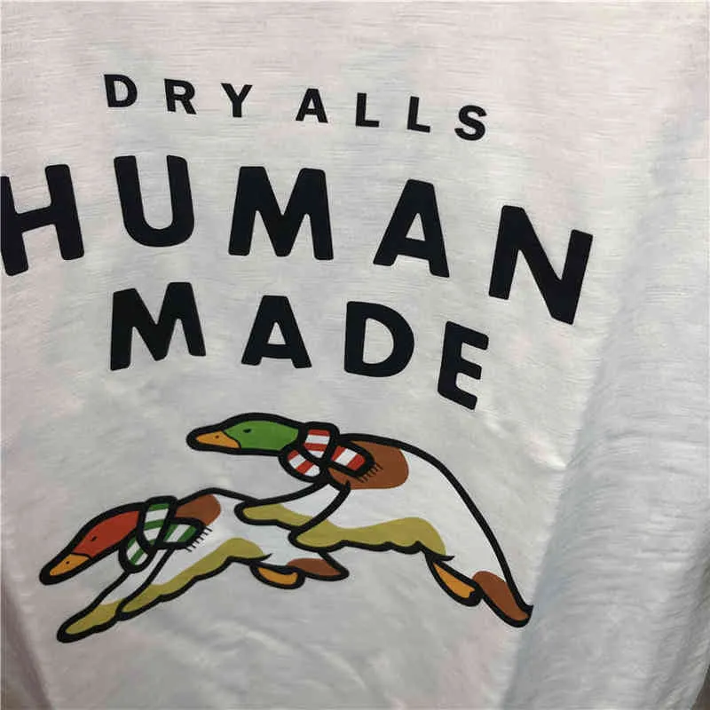 2022 Human Made Flying Goose T-shirt Men Women High Quality Duck Graphic Tee Cotton Tops Summer Short SleeveT220721