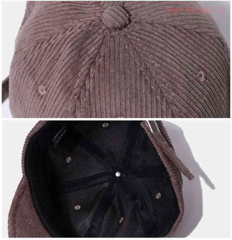 Chapeaux de camionneur de baseball de baseball côtelé courts côtelé pour hommes Femmes Snapback été hiver golf de golf dad chapeau de concepteur plage soleil AA220325