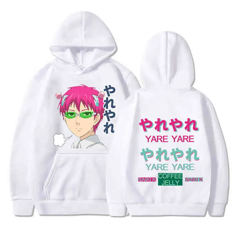 La vie désastreuse de Saiki K Man Femmes Sweats à capuche Anime Vêtements Mode Saiki Kusuo Pull Unisexe Sweat-shirts surdimensionnés Y220713