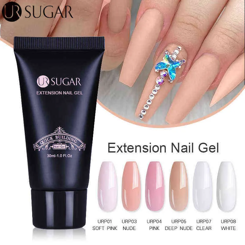 NXY Nail Gel 30 ml Extension Rose Clair Uv Led Acrylique Conseils Amélioration Slip Solution Construction Rapide 0328